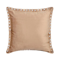 Pearl Beige Crystal Palace - Pearl Beige Velvet Decorative Euro Sham