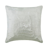 Vintage Frills - Ivory Crushed Art Silk Throw Pillow Cover