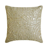 Dreams N Pearls - Natural Beige Cotton Linen Throw Pillow Cover
