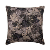 Maple Glory - Grey & Silver Satin Throw Pillow Cover