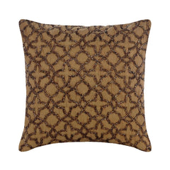 Gold Celebration - Gold Brown Art Silk Decorative Euro Sham
