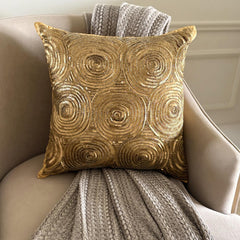 Golden Touch - Gold Art Silk Decorative Euro Sham