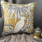 Cockatoo Bloom Throw Pillow Cover