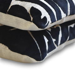 Black Velvet Throw Pillow Cover - Black Onyx