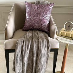 Purple Touch - Plum Art Silk Throw Pillow Cover