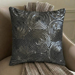 All Eyes On Silver - Silver Art Silk Throw Pillow Cover
