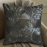 All Eyes On Silver - Silver Art Silk Decorative Euro Sham