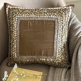 Ethnic Origins - Brown Art Silk Decorative Euro Sham