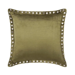 Sage Green Crystal Palace - Sage Green Velvet Decorative Euro Sham