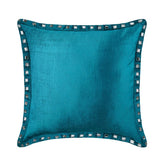 Turquoise Blue Crystal Palace - Turquoise Blue Velvet Throw Pillow Cover