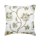 Waking Up To Bloom - Ivory Cotton Linen Decorative Euro Sham