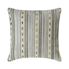 Stripe Dream - Grey Velvet Throw Pillow Cover