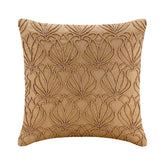 Gold Jardin - Gold Taffeta Throw Pillow Cover