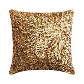 Golden Sparkle - Gold Art Silk Throw Pillow Cover