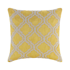 Kainoosh - Yellow Art Silk Throw Pillow Cover