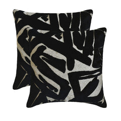Black Velvet Throw Pillow Cover - Black Onyx