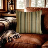 Stripe Flow Beige - Beige Velvet Stripes Throw Pillow Cover