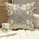 Millennium - Ivory Art Silk Throw Pillow Cover