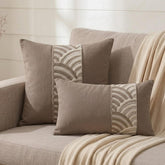 Taupe Grace Lumbar Pillow Cover