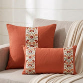 Coral Meadow Lumbar Pillow Cover