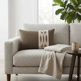 Brown Linen Lumbar Pillow Cover - Cocoa Grace