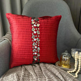 Deep Red Crystals Euro Sham