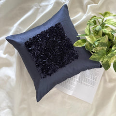 Vintage Blue Love - Blue Art Silk Throw Pillow Cover