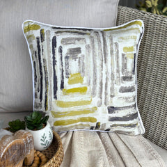 Concrete Text - Grey Cotton Throw Pillow Cover