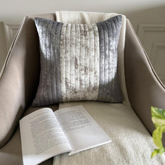 Grey Foil Dusk Decorative Euro Sham