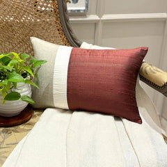 Rust Silk Essence - Rust Silk Lumbar Pillow Cover