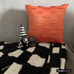 Orange Ocean - Orange Art Silk Decorative Euro Sham