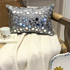 Anayna Grey - Grey Silk Lumbar Pillow Cover