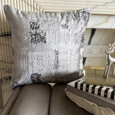 Grudgingly Silver Sequins Throw Pillow Cover