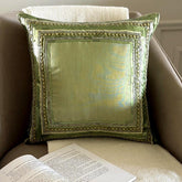 Green Envy - Green Art Silk Decorative Euro Sham