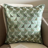 Teal Moire Effects Throw Pillow Cover