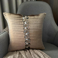 Almost Real - Light Brown Art Silk Decorative Euro Sham