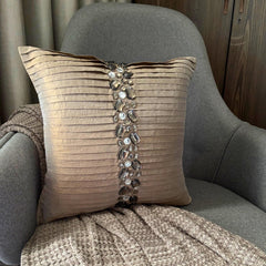 Almost Real - Light Brown Art Silk Decorative Euro Sham