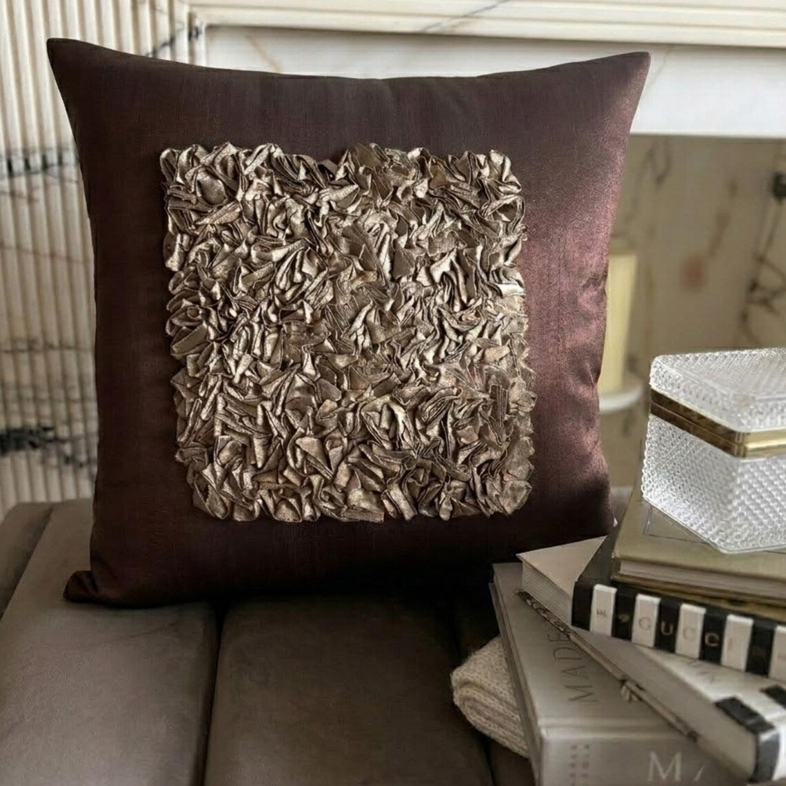 Vintage Chocolate Love Pillow Cover