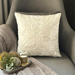 Thats Satin Ribbon - Ivory Art Silk Throw Pillow Cover
