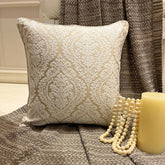 Glow Ivory Damask Pillow Cover