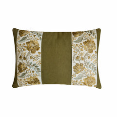 Olive Green Linen Lumbar Pillow Cover - Olive Grace