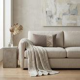 Taupe Linen Lumbar Pillow Cover - Taupe Grace