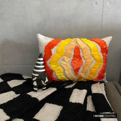 Sunbeam - Yellow & Orange Linen Decorative Lumbar Pillow Cover