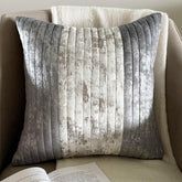 Grey Foil Dusk Throw Pillow Cover
