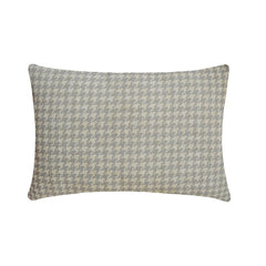 Gray Linen Lumbar Pillow Cover - Gray Houndstooth Lumbar