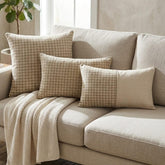 Oat Houndstooth Lumbar Lumbar Pillow Cover