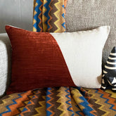 Velutinous Rust Lumbar Pillow Cover