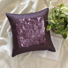 Plum Vintage Love - Plum Art Silk Throw Pillow Cover