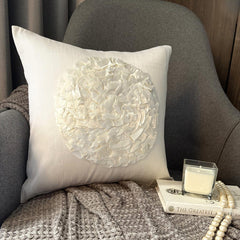 Vintageous - Ivory Suede Decorative Euro Sham
