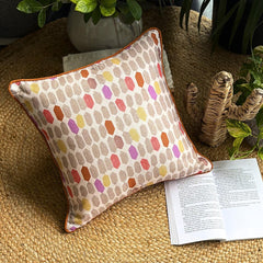 Color Impulse - Multicolor Cotton Throw Pillow Cover
